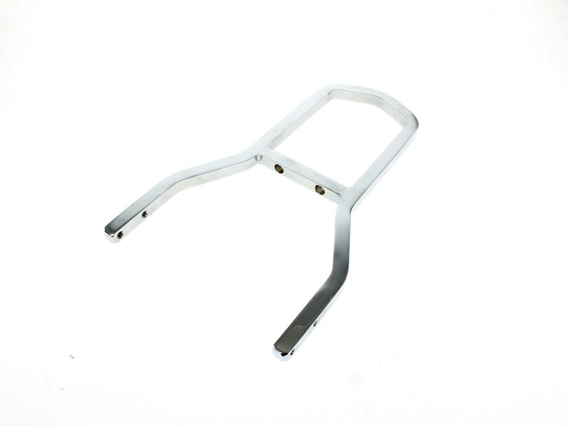 8-1/4in. Wide Mini Lowboy Sissy Bar Upright - Chrome Aluminium motorcycle kickstand for Harley Davidson bikes, durable and lightweight.