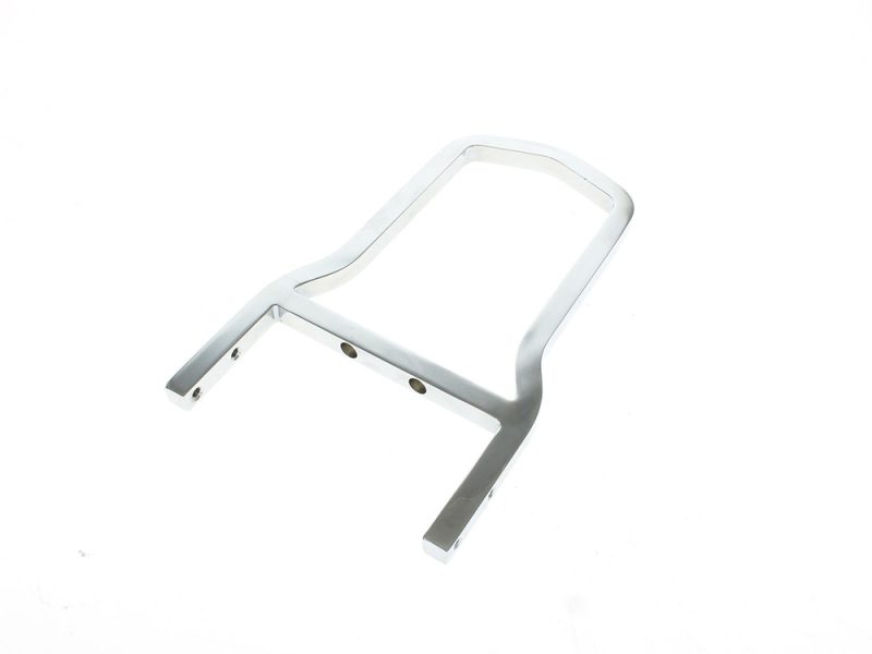 Aluminium motorcycle luggage rack for Revelry Motorcycles, durable and lightweight.