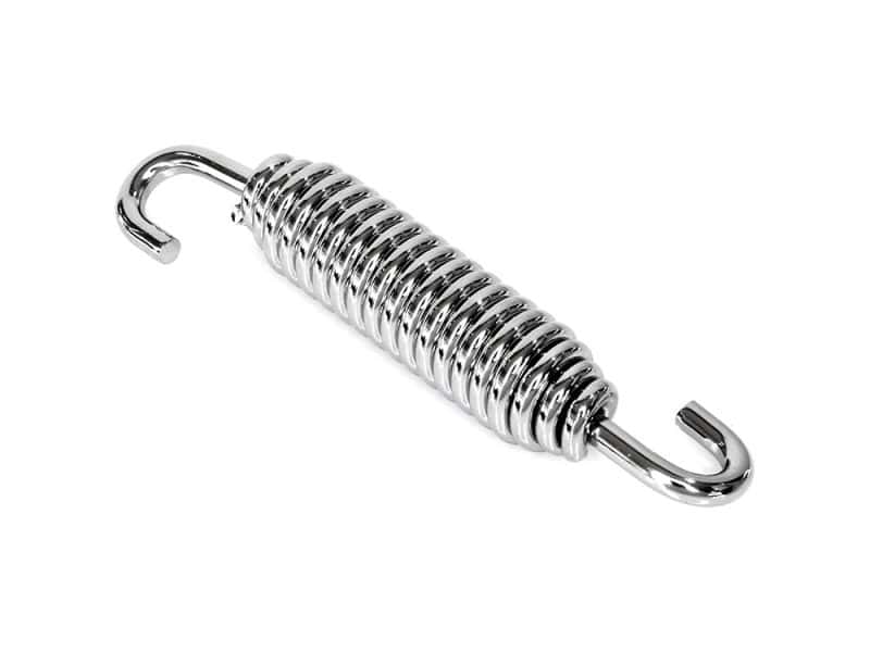 Heavy-duty chrome motorcycle suspension spring for Revelry Motorcycles Australia.