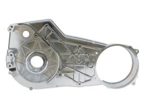 Aluminium motorcycle engine cover for Revelry Motorcycles; premium quality bike parts Australia.