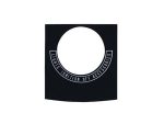 Bold black motorcycle accessories sticker with circular ignition off design, perfect for Revelry Motorcycles gear.