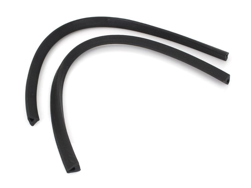 Rubber bike frame protectors for Revelry Motorcycles, durable black motorcycle accessories.