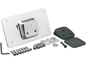 Aluminium motorcycle footpeg mounting kit for Revelry Motorcycles custom builds.