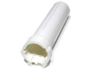 Lightweight white motorcycle handlebar grip end cap for Revelry Motorcycles enthusiasts.