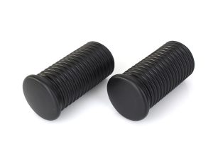 Black motorcycle footpeg rubber grips for Revelry Motorcycles.