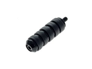 High-performance motorcycle shock absorber component for Revelry Motorcycles.