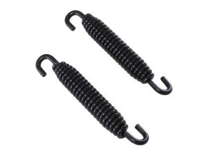High-quality black motorcycle coil springs for Revelry Motorcycles, durable and reliable.