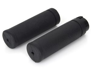 Rubber motorcycle handlebar grips for Revelry Motorcycles, high-quality ergonomic design.