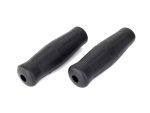 Rubber handlebar grips for motorcycles, black rubber grips for motorcycle riding.