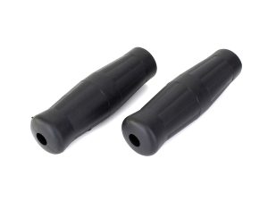 Rubber handlebar grips for motorcycles, black rubber grips for motorcycle riding.
