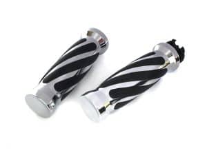 Twist Style Handgrips - Chrome. Fits H-D with Throttle Cable.