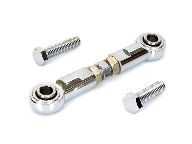 Engine Stabilizer Link - Chrome. Fits FXR 1982-1994 Chrome motorcycle linkage with bolts for Revelry Motorcycles.