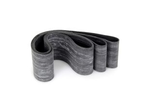Black rubber handlebar grip for motorcycles, durable and comfortable.