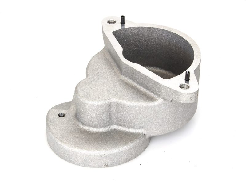 Aluminium motorcycle intake manifold for Revelry Motorcycles, high-performance aftermarket part.