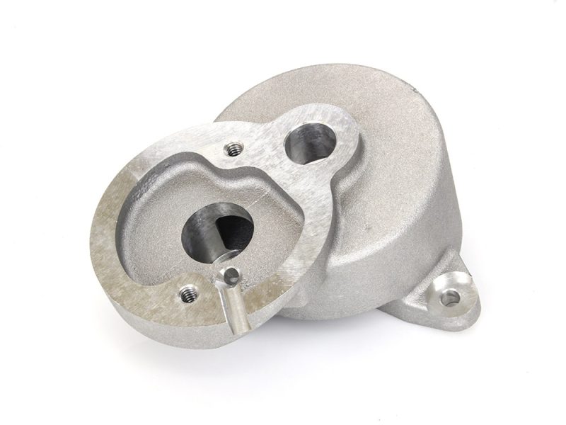 Aluminium motorcycle engine part for revved performance and durability.