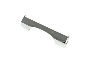 Chrome motorcycle handlebar for custom Revelry Motorcycles builds.