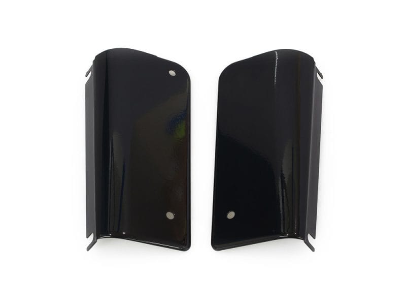 Black motorcycle accessories for Revelry Motorcycles.