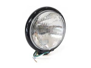 5-3/4in. Batz Style Headlight with Bottom Mount - Black.