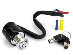 High-quality motorcycle lock and security kit with keys and alarm for Revelry Motorcycles.