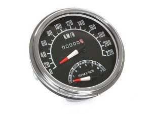High-quality motorcycle tachometer and speedometer gauge for Revelry Motorcycles Australia.