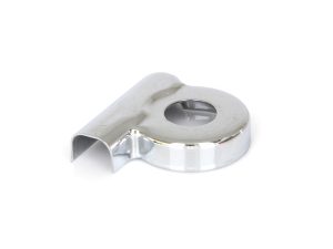 Shiny chrome motorcycle part for Revelry Motorcycles shop Melbourne.