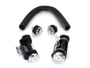 High-performance motorcycle steering damper kit with adjustable components for Revelry Motorcycles Australia.