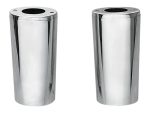 Polished aluminium exhaust silencers for motorbikes - Revelry Cycles AU.