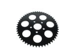 High-quality black motorcycle sprocket for custom bikes and repair projects.