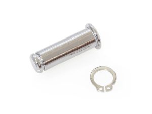 Polished motorcycle clutch sleeve with retaining clip, compatible with Revelry Motorcycles.