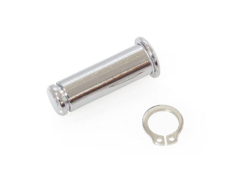 Polished motorcycle clutch sleeve with retaining clip, compatible with Revelry Motorcycles.