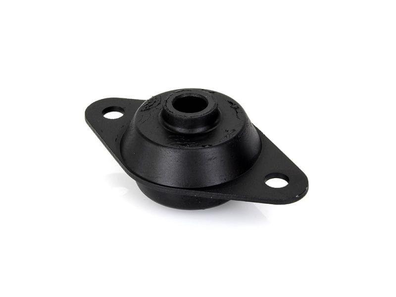 Rubber motorcycle engine mount for optimal vibration dampening and stability.