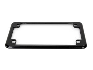 Black motorcycle license plate frame for Revelry Motorcycles accessories in Australia.
