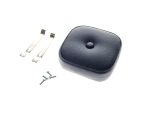 Leather motorcycle passenger seat cushion with mounting hardware, perfect for Revelry Motorcycles.