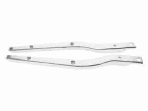 Reflective motorcycle handlebar risers for enhanced riding comfort.