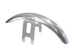 Chrome motorcycle front fender for vintage bikes, durable and stylish.