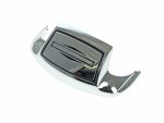 Chrome motorcycle belt buckle, stylish and durable metal accessory for motorcycle enthusiasts.