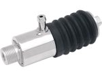 High-quality motorcycle shock absorber with chrome finish and adjustable features.