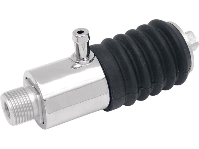 High-quality motorcycle shock absorber with chrome finish and adjustable features.