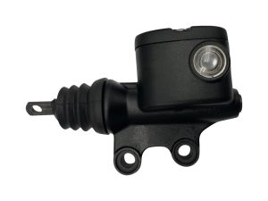 Lightweight motorcycle hydraulic clutch master cylinder for Revelry Motorcycles.