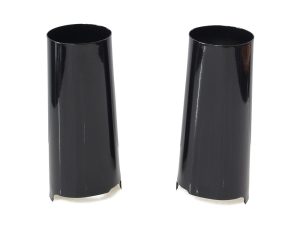 Black motorcycle solo seat cover, durable and stylish for custom Revelry Motorcycles, perfect for enhancing bike appearance.