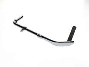 Chrome motorcycle clutch lever for Revelry Motorcycles, durable and stylish, perfect for custom bike builds.