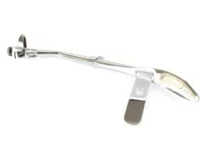 Chrome motorcycle kickstand for Revelry Motorcycles accessories and parts.