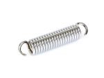 Shiny metal motorcycle suspension spring for Revelry Motorcycles.