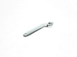 Polished motorcycle kickstand arm for Revelry Motorcycles in Australia.