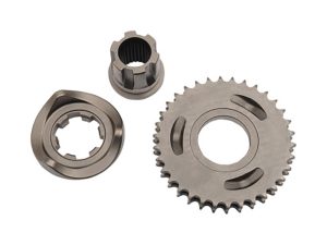 Precision motorcycle sprocket set for Revelry Motorcycles, high-quality Australian made bike parts.
