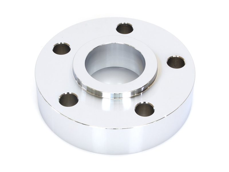 Strong aluminium motorcycle wheel spacer for custom cafe racers and cruisers.