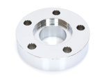 Aluminium motorcycle wheel spacer for enhanced fitment and stability.