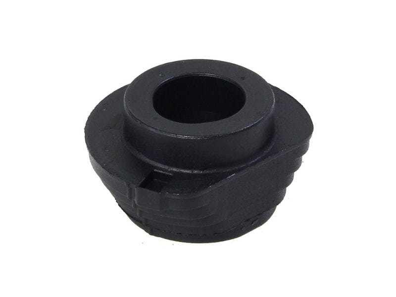 Rubber motorcycle engine mount bushing for Revelry Cycles bikes.