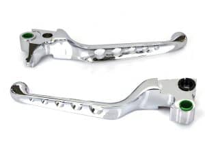 Aluminium motorcycle clutch levers for Harley Davidson and custom bikes.