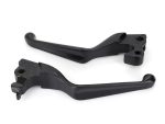 Black motorcycle clutch and brake levers for Revelry Motorcycles bikes.